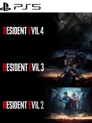 3 Juegos en 1 RESIDENT EVIL 2 mas RESIDENT EVIL 3 mas Resident Evil 4 PS5